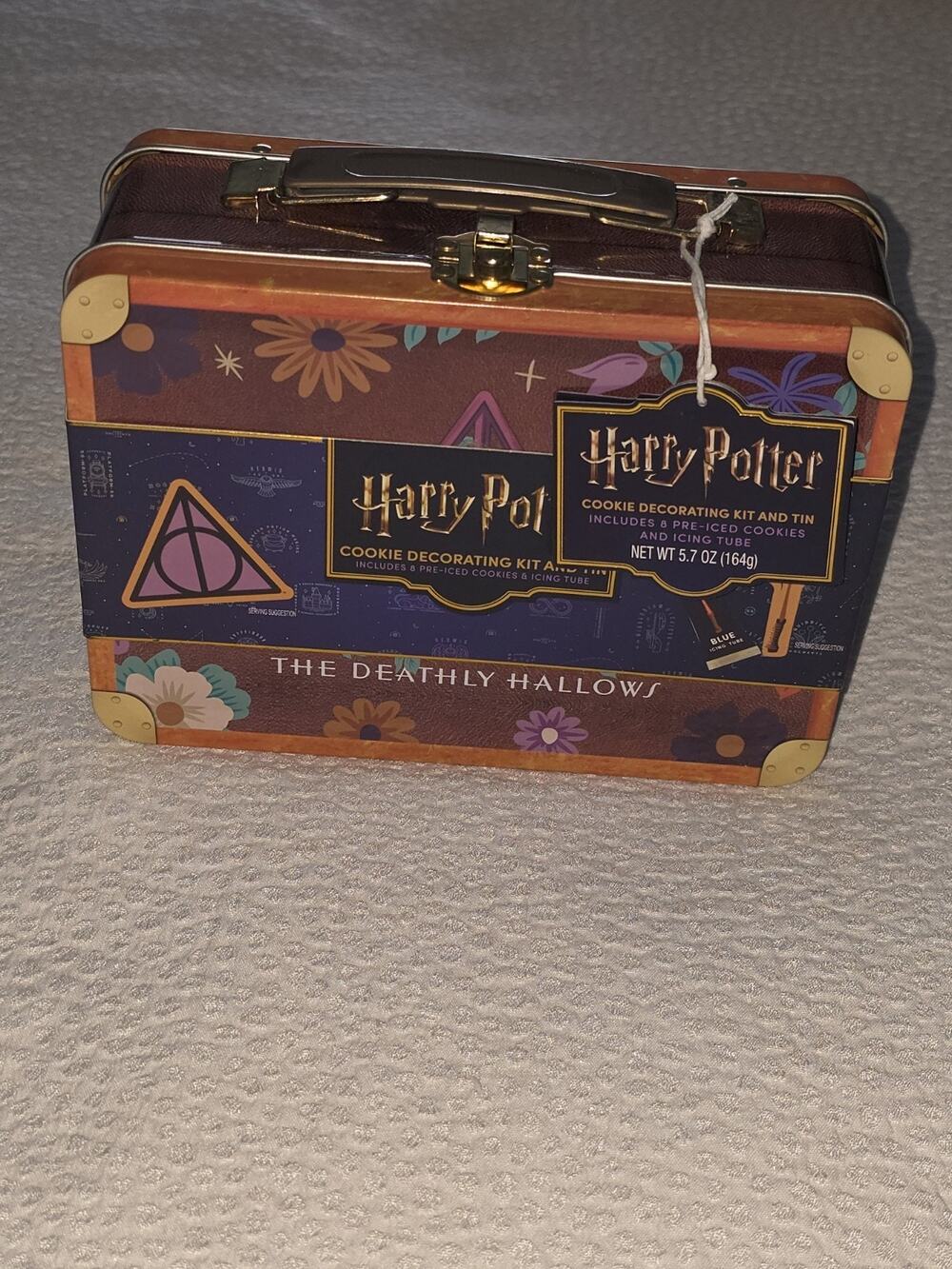 NIB Harry Potter Deathly Hallows Cookie Suitcase Tin Gift Set - Sealed / New...